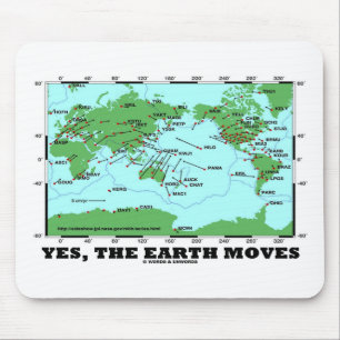 Yes The Earth Moves (Plate Tectonics Earthquakes) Mouse Pad