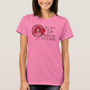 Yes They Are Fake Redhead Breast Cancer Survivor T-Shirt