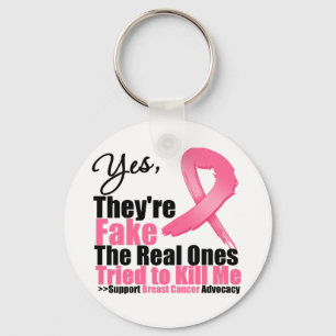 YES They're fake....My real ones tried to kill me Key Ring