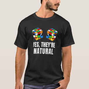 Yes They're Natural Matching Cube Puzzle Game Play T-Shirt