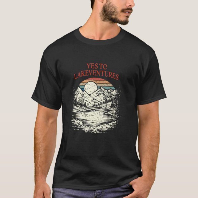 Yes to Lakeventures Traveller Lakes Exploration La T-Shirt (Front)