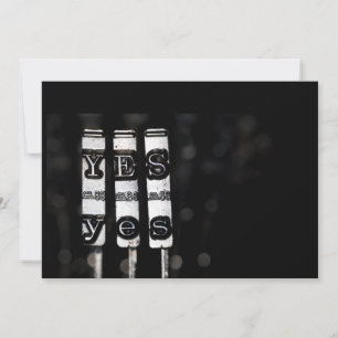 Yes typewriter script