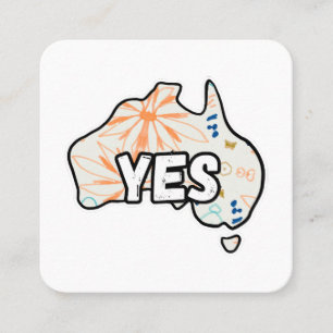 Yes Vote To The Voice Uluru Statement To Parliamen Square Business Card