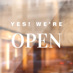 Yes We Are Open Modern Professional Minimal