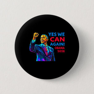 Yes We Can Again Obama 2028 Political Campaign 6 Cm Round Badge