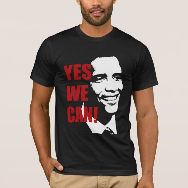 Yes We Can Barack Obama t shirt (Front)