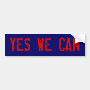 YES WE CAN Bumper Sticker