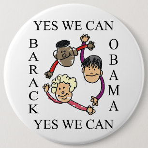 YES WE CAN -CIRCLE OF HOPE 6 CM ROUND BADGE