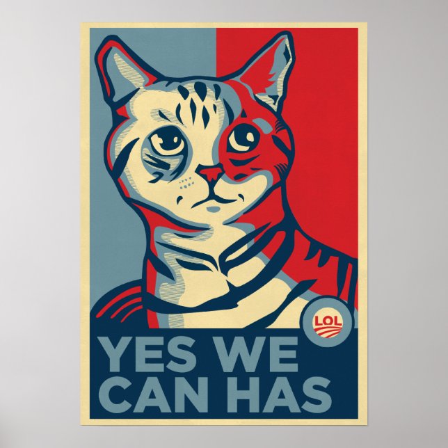 Yes We Can Has LOLCAT Print (Front)