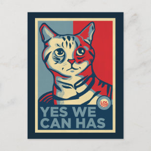 Yes We Can Has Postcard
