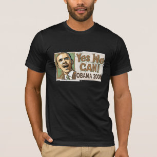 Yes We Can! Obama 2008 Dark Shirt 