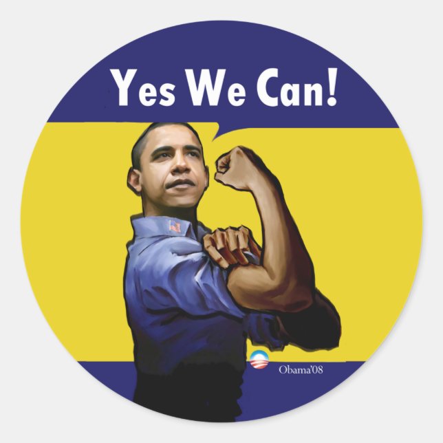 Yes We Can! Sticker (Front)