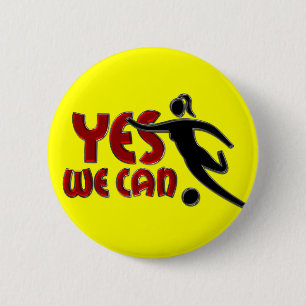 YES WE CAN - Women Soccer 6 Cm Round Badge