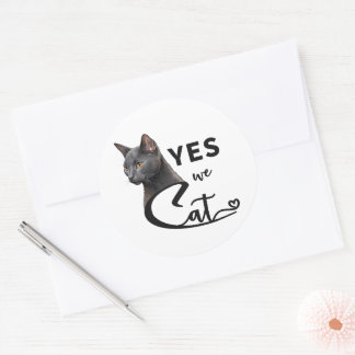 Yes We Cat - Yes We Can Classic Round Sticker
