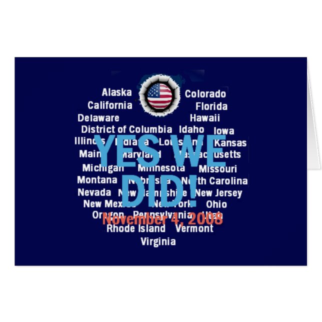 YES WE DID Card (Front Horizontal)