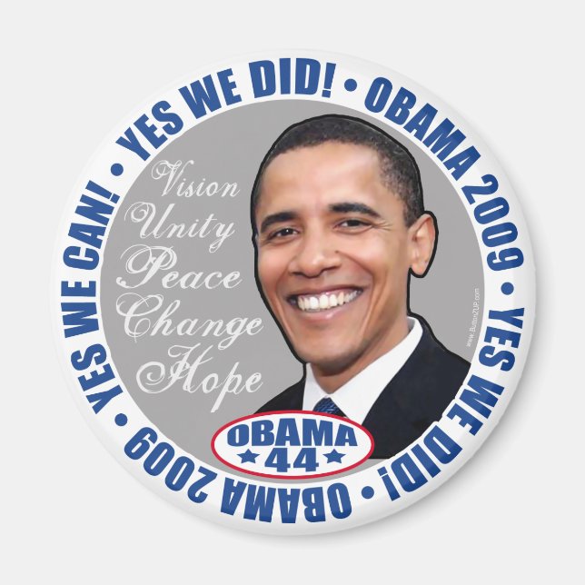 yes We Did President Obama Magnet (Front)