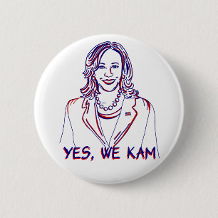 Yes, We Kam! Kamala Harris 2024 Election 6 Cm Round Badge