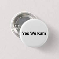 Yes We Kam minimalist democratic party black white