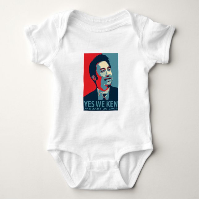 Yes We Ken (Obama) - Baby Sleeper - Customised Baby Bodysuit (Front)