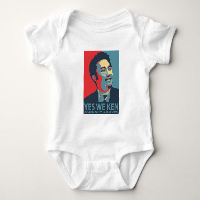 Yes We Ken (Obama) - Baby Sleeper - Customised Bodysuit (Front)