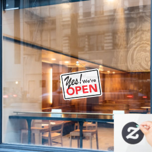 Yes We're Open Business Shop Café