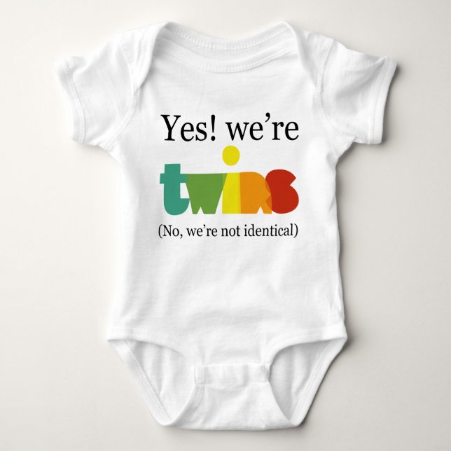 Yes! We're Twins Baby Bodysuit (Front)