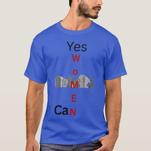 Yes Women Can a vibrant design showing women br gi T-Shirt (Front)