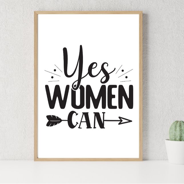 Yes, Women can, Printable Wall Art quote for teens (Creator Uploaded)