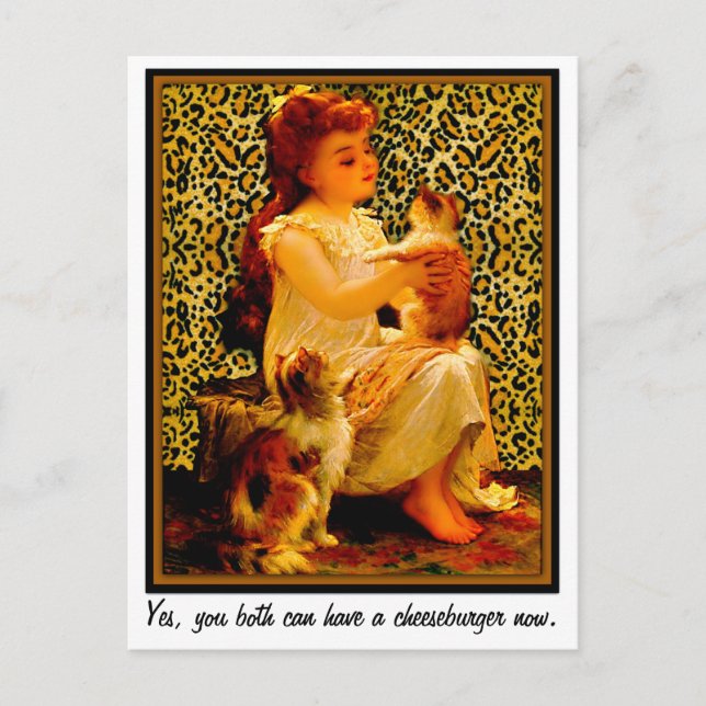 Yes, you both can have a cheeseburger now. postcard (Front)