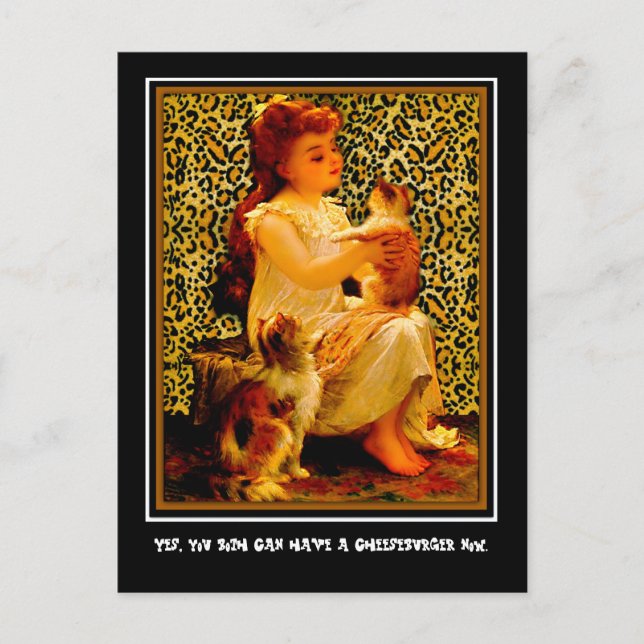Yes, you both can have a cheeseburger now. postcard (Front)