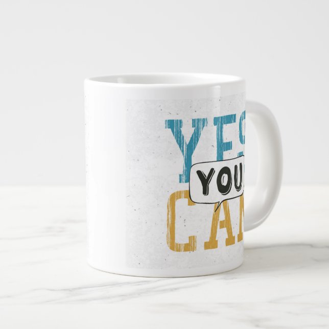 Yes You Can Large Coffee Mug (Front Right)