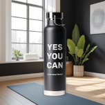 Yes You Can | Personalised Name Workout Gym  Water Bottle<br><div class="desc">Modern Yes You Can | Personalised Name Workout Gym Copper Vacuum Insulated Water Bottle design. You can leave the words "YES YOU CAN" or customise it with your own text. Add your name to it, too. It is simple and easy to personalise to your need. The water bottle keeps your...</div>