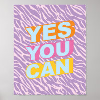 Yes You Can Poster 90s Aesthetic Quote Poster