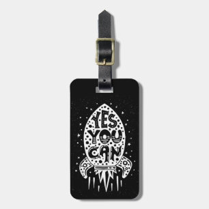 Yes You Can Rocketship Luggage Tag