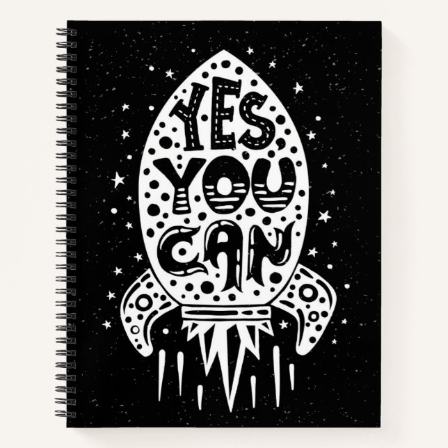 Yes You Can Rocketship Notebook (Front)