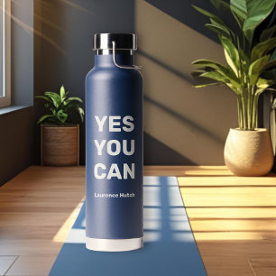 Yes You Can   Simple Personalised Name Water Bottle