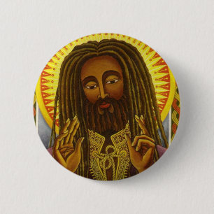 Yeshu Rasta Fari 6 Cm Round Badge