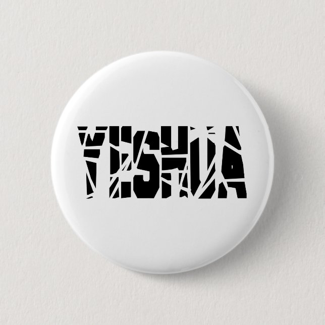 Yeshua cassé blanc 6 cm round badge (Front)