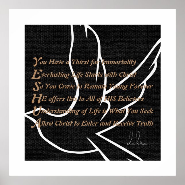 Yeshua Christian Poem Poster (Front)