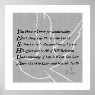 Yeshua Christian Poem Poster