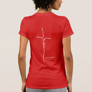 Yeshua Cross Messianic Believer Hebrew Red T-Shirt