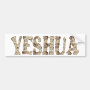 Yeshua effet manuscrit bumper sticker
