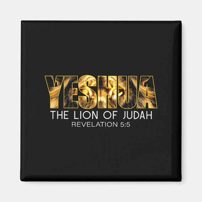 Yeshua Lion Of Judah Jesus Religious Christian Rev Magnet (Front)