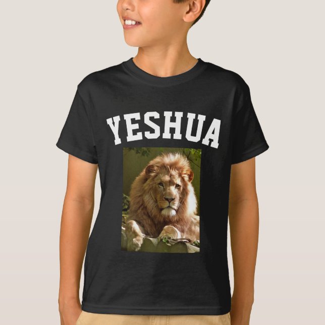 YESHUA LION OF JUDAH JESUS T-shirts (Front)