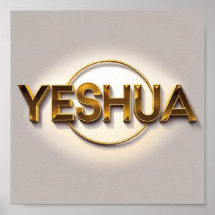 Yeshua Matte Poster  Name of Jesus ai design 