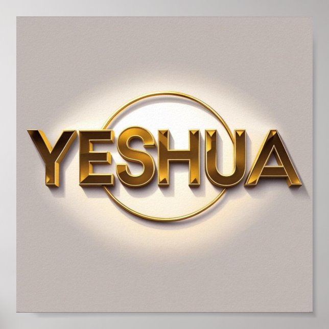 Yeshua Matte Poster |Name of Jesus ai design  (Front)