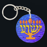 Yeshua Menorah Key Chain<br><div class="desc">This Yeshua Menorah keychain was created by request.   Makes a great conversation piece for those who like to share their faith with others.</div>