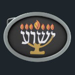 Yeshua Menorah Oval  Belt Buckle<br><div class="desc">I created this Yeshua Menorah because Yeshua,  (Jesus) is the Light of the world.  It is a great way to share your faith with others.</div>