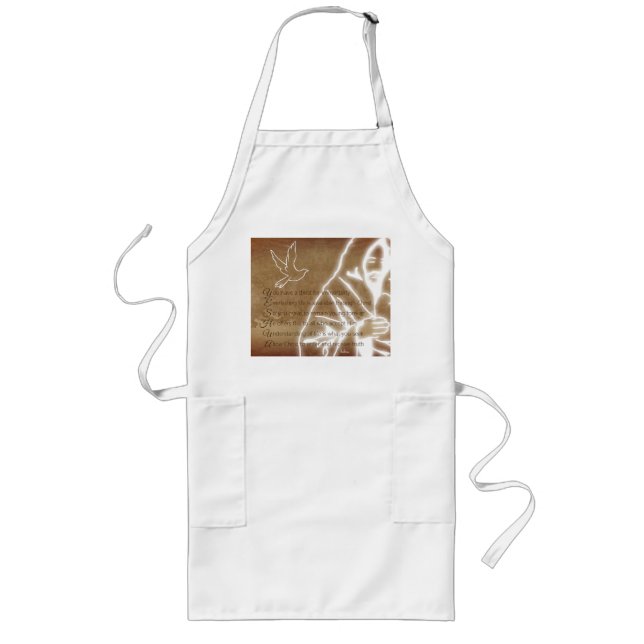 YESHUA Messiah Jesus Christ Christian Poem Long Apron (Front)