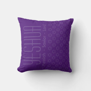 YESHUA Messiah Saviour Lord Custom PURPLE Cushion